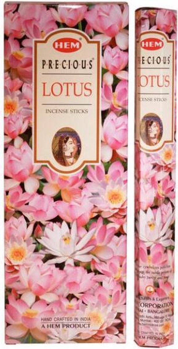 HEM Wierook Precious Lotus - Voordeelbox (6 Pakjes / 120 stokjes)