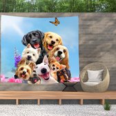 Ulticool - Hond Dieren Honden Huisdier - Wandkleed  Poster - 200x150 cm - Groot wandtapijt -  Tuinposter Tapestry - Schilderij Decoratie Tuin Versiering Accessoire voor zowel buite