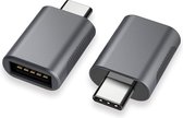 Nexibo 2x USB C naar USB A Adapter - USB 3.1 - 10Gbps - Space Grey