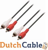 Dutch Cable digitale RCA audiokabel 2x RCA mannelijk - 2x RCA mannelijk 1.5 m zwart