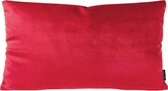 Velvet Rood Long Kussenhoes | Fluweel - Polyester | 30 x 50 cm