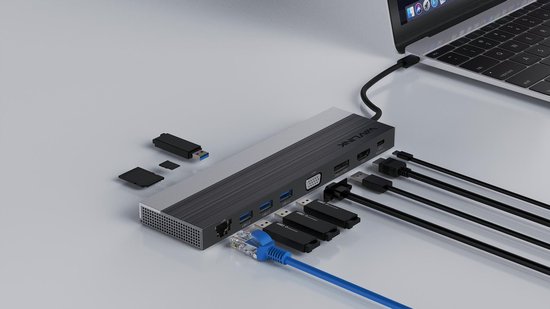 WAVLINK USB 3.0 universeel laptopdockingstation, C naar 5K/Dual 4K WAVLINK USB 3.0 universeel laptopdockingstation, C naar 5K/Dual 4K