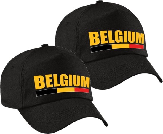 3x pièces casquette de supporters Belgique noir pour garçons et filles -  casquettes... | bol