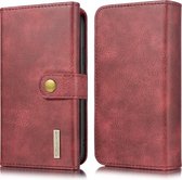 Voor iPhone 11 DG.MING Triple Fold Crazy Horse Texture Magnetische Horizontale Flip Leren Case met Houder & Kaartsleuven & Portemonnee (Rood)