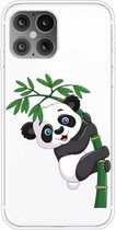 Voor iPhone 12 mini-patroon TPU-beschermhoes, kleine hoeveelheid aanbevolen voor lancering (Panda Climbing Bamboo)