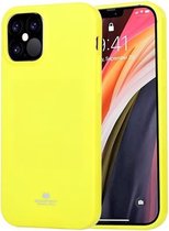 Voor iPhone 12 mini GOOSPERY JELLY TPU schokbestendig en kras beschermhoes (citroengeel)