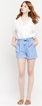 LOLALIZA Gestreepte short - Light Blauw - Maat 40