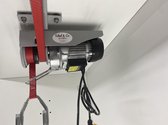 Electrische Fietslift grijs met rode hijsbanden 125kg met CE-Keur certificering