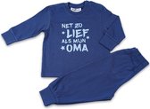 Fun2Wear - Pyjama Lief Als Oma - Navy Blauw - Maat 62 - Jongens