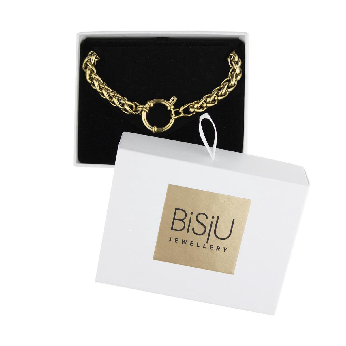 Etos x BiSjU Jewellery - Armband - Schakel - Open Slot - Gold Plated -  Stainless Steel | bol