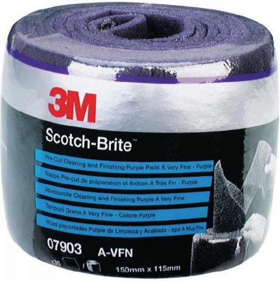 Foto: 3m 07903 scotch brite schuurpads avfn paars pre cut 115x150mm