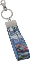 Goebel - Claude Monet | Sleutelhanger Waterlelies met wilg | Kunstleer - 16cm