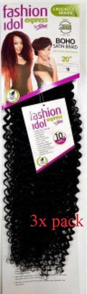 fashion idol boho satin braid 3 pack color 1
