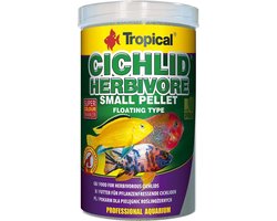 Tropical Cichlide Pellets | Herbivoor Small (1 Liter) | Cichlide Visvoer