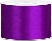 Ruban violet, ruban satin 50 mm (5 cm) Qualité EZ. 25 mètres par rouleau