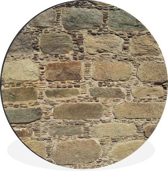 WallCircle - Wall Circle - Wall Circle - Mur Antique Plein Ecran - Aluminium - Dibond - 90x90 cm - Intérieur et Extérieur
