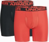 Under Armour O Series 6in Boxerjock - 2-pack - Heren Zwart / Rood - Maat M