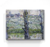 Zicht op Arles - Vincent van Gogh - 24x 19,5 cm - Niet van echt te onderscheiden houten schilderijtje - Mooier dan een schilderij op canvas - Laqueprint.