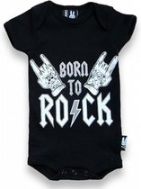 Six Bunnies Romper Born To Rock Maat 12-18 mnd