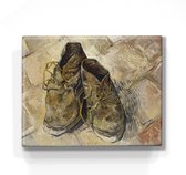 Schoenen - Vincent van Gogh - 24x 19,5 cm - Niet van echt te onderscheiden houten schilderijtje - Mooier dan een schilderij op canvas - Laqueprint.
