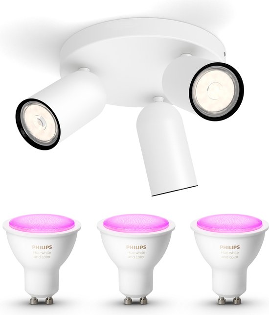 Philips myLiving Pongee Opbouwspot - Incl. Philips Hue White & Color Ambiance Gu10