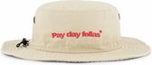 Pay day fellas bucket hat bruin/rood one size