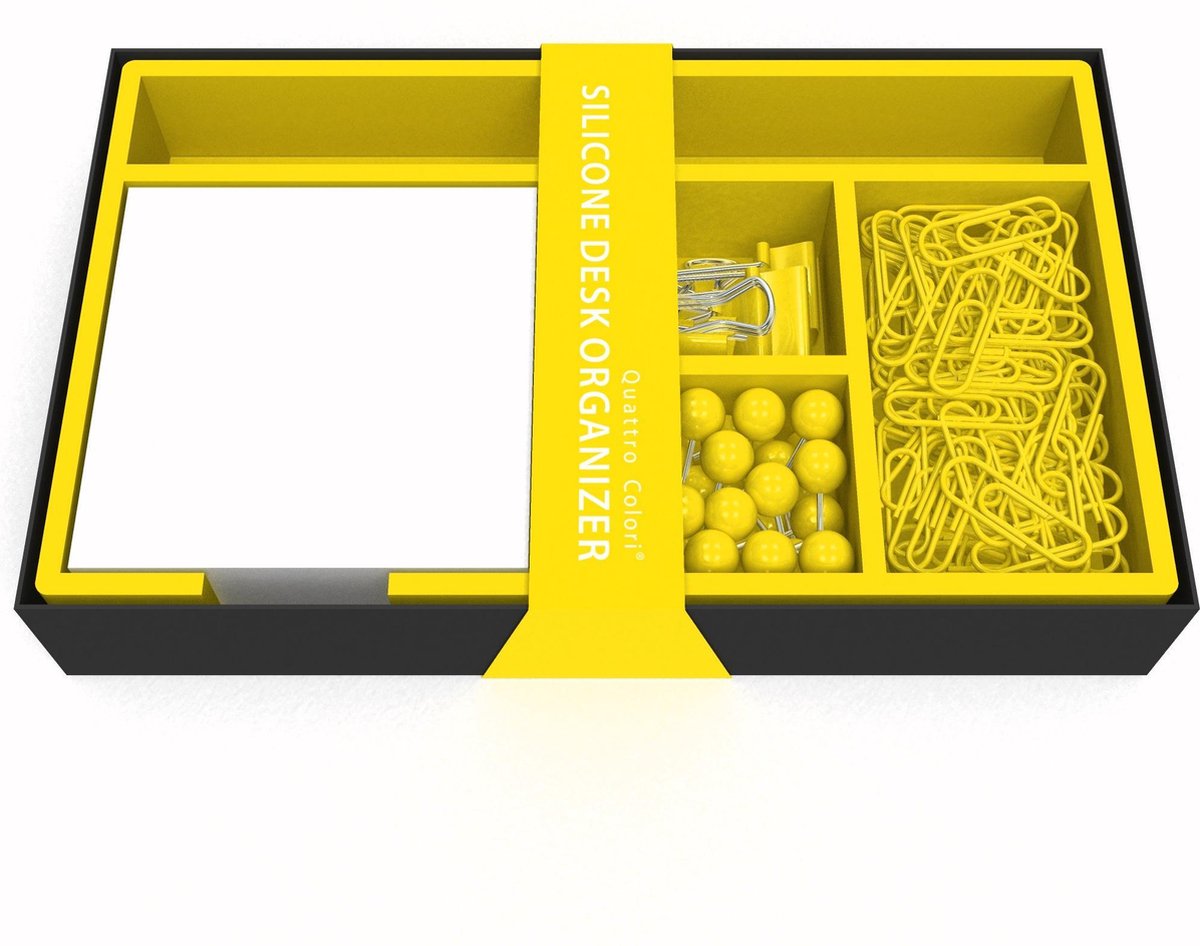 Quattro Colori Bureau Organizer / Pennenbak geel