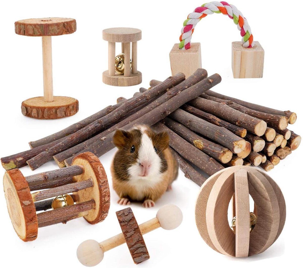 Hamster Speelgoed - Hamsterbal - Konijnspeelgoed - Konijnen speelgoed knaagdier - Cavia speelgoed - Prival