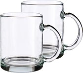 Set van 12x stuks theeglazen/koffieglazen 285 ml - Theekopjes/koffiekopjes van  glas