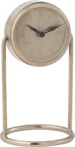 J-Line Klok Retro Ijzer Zilver Small