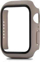 Hoesje geschikt voor Apple Watch 40MM - Hardcase - Screenprotector - Kunststof - Grijs