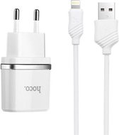 HOCO C11 Smart USB oplader adapter + Lightning kabel zwart voor Apple iPhone en iPad