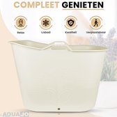 Zitbad Voor Volwassenen Bad Bath Bucket IJsbad Zitbaden Voor In Douche - Mobiele Badkuip - Vrijstaand Bad - Plastic - Icebath - 200L – 92x51x63 cm - Wit