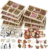 Houten Stickers. H: 40-50 mm. B: 15-45 mm - 600 st