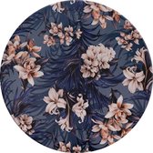 MixMamas Rond Tafelzeil - Ø 140 cm - Hibiscus - Blauw