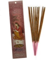 Wierooksticks, handgerold, 'Ragini Bhairavi' met roos en vanille, 20 sticks
