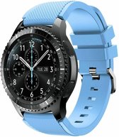 Siliconen Smartwatch bandje - Geschikt voor Strap-it Samsung Galaxy Watch 46mm siliconen bandje - zand blauw - Strap-it Horlogeband / Polsband / Armband