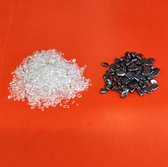 Ontlaad en oplaad set voor edelstenen -100 gram Hematiet en 100 bergkristal - Edelsteen - split