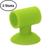 Deurstopper groen – Deur beschermer – Deurklink beschermer – Deur stopper – Buffer – muur beschermer - 2 stuks