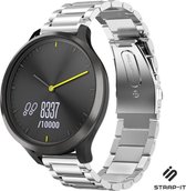 Stalen Smartwatch bandje - Geschikt voor  Garmin Vivomove HR stalen band - zilver - Strap-it Horlogeband / Polsband / Armband