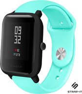 Siliconen Smartwatch bandje - Geschikt voor  Xiaomi Amazfit Bip sport band - aqua - Strap-it Horlogeband / Polsband / Armband