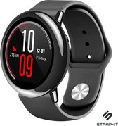 Siliconen Smartwatch bandje - Geschikt voor  Xiaomi Amazfit Pace sport band - zwart - Strap-it Horlogeband / Polsband / Armband