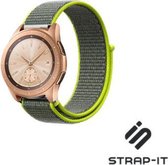 Nylon Smartwatch bandje - Geschikt voor Strap-it Samsung Galaxy Watch 41mm / 42mm nylon band - fluoriserend - Strap-it Horlogeband / Polsband / Armband
