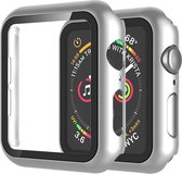 Geschikt voor Apple Watch 1/2/3 42 mm Hoesje en Screen protector in 1 - Zilver - iWatch 1/2/3 360 graden - 42 mm