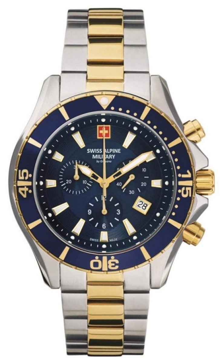 Swiss Alpine Military 7040.9145 heren horloge chronograaf 44 mm