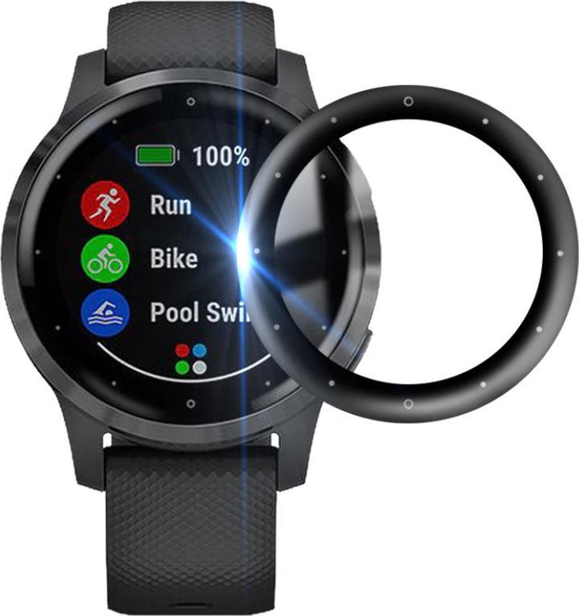 Strap-it Screen protector PMMA - Full cover protector geschikt voor Garmin Vivoactive 4