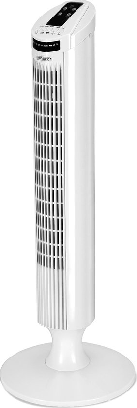 Torenventilator wit Monzana MZTV3010 3 snelheden 70° oscillatie timer aromabox afstandsbediening