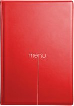 10 stuks - Menumap voor 10 menukaarten (A4) - type RISTO-Rood