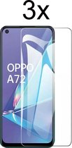 Oppo A72 Screenprotector - Beschermglas Oppo A72 Screen Protector Glas - 3 stuks