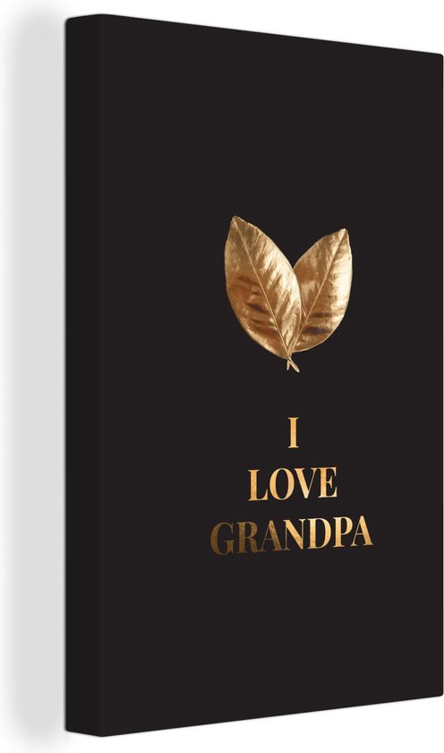 Toiles Peintures - Cadeau Papy - Vaderdag - Citation - 80x120 cm - Décoration murale